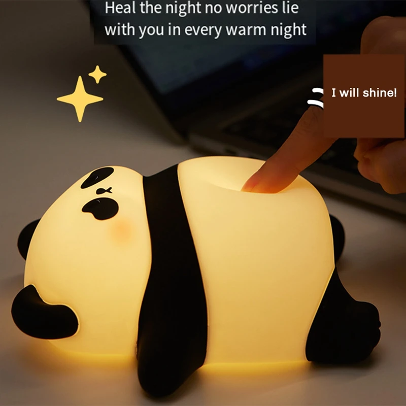 Rechargeable Cute Night Light, Food Grade Silicone Touch Night Light, Dimmable Cute Lamp For Bedrooms, Cute Gifts Easy Install