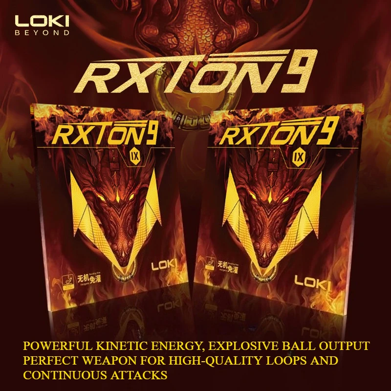 LOKI RXTON 9 IX Table Tennis Rubber Sticky Pips-in Inner‑Energy Ping Pong Rubber with High‑Elastic Orange Sponge ITTF Approved