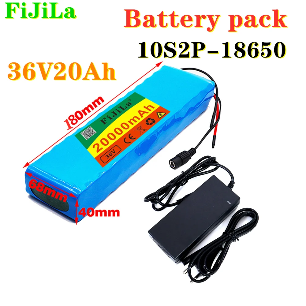 

10S2P 36V20Ah Batterie ebike batterie pack 18650 Li-Ion Batterie 500W High Power und Kapazität 42V Motorrad roller mit ladegerät