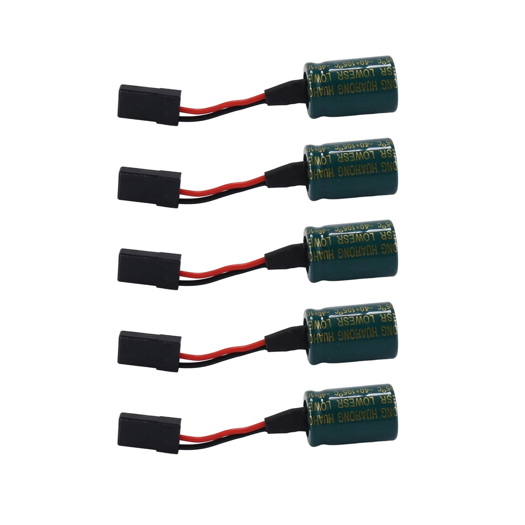 5Pcs 3300UF 16V Voltage Protector A3 Flight Control Receiver Large Capacitor Protector with Plug for RC Drones FUTABA