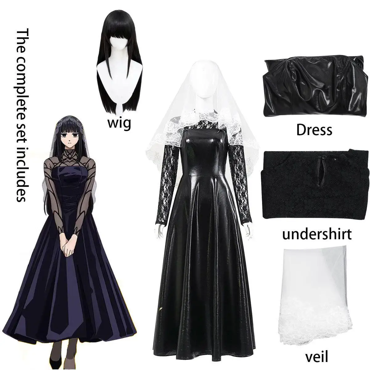 Robe de mariée à thème floral Sakamoto, robe de mariée d'anime japonaise, robe de cosplay pour femme
