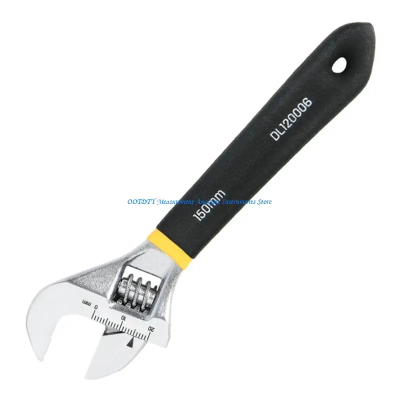 

367D 6inch Adjustable Wrench Carbon Steel Universal Spanner Bathroom Wrench Large Open Plumbing Repair Tool
