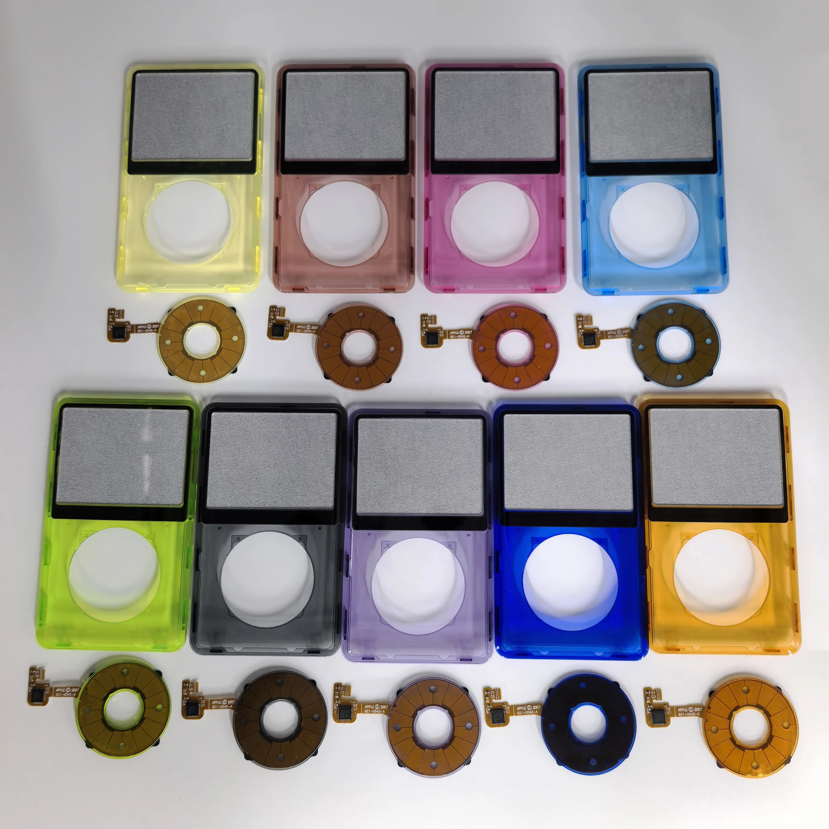 Bunte, durchsichtige Frontplatte für iPod Classic 6. und 7. Generation, mit Click Wheel & Knopf 80/120/160GB A1238 – Detail 4