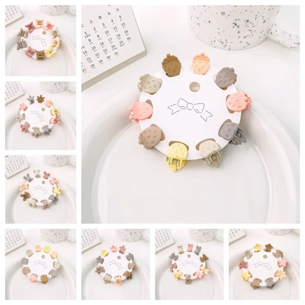 Hair Accessories Mini Hair Claw Frosting Barrettes Flower Mini Hair Claw Hair Ornaments Hair Clip Star Hair Crab Clip Children