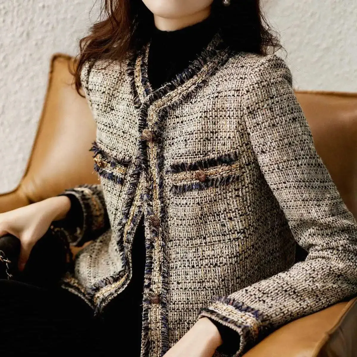 

Жакеты из твида женские, летние, из шелка, сатина, глянцевые, блестящие, с ажурным кружевом, из шифона, для вечеринок, свадеб, выпускных, в стиле Харадзюку