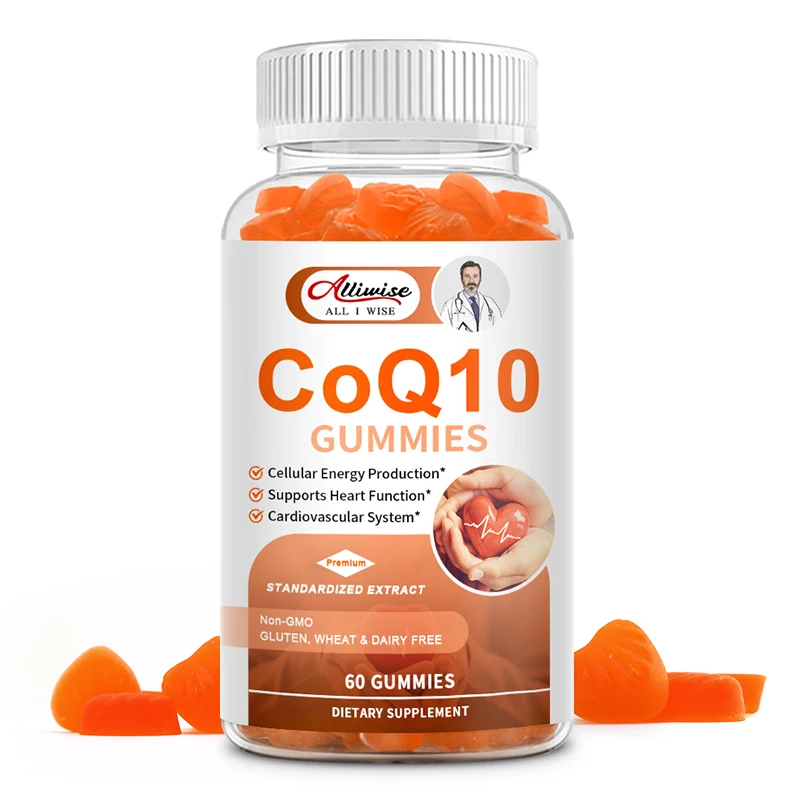 

Alliwise 500MG Coenzyme Q10 Gummies COQ10 Supplements for Heart Health Supporting Cardiovascular Health Immune and Energy