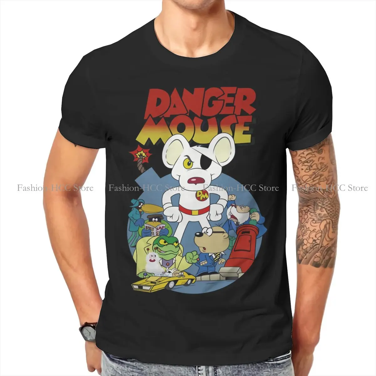 Danger Mouse Cartoon Movies Characters T Shirt Harajuku Teenager Gothic High Quality Tshirt Large O-Neck Streetwear