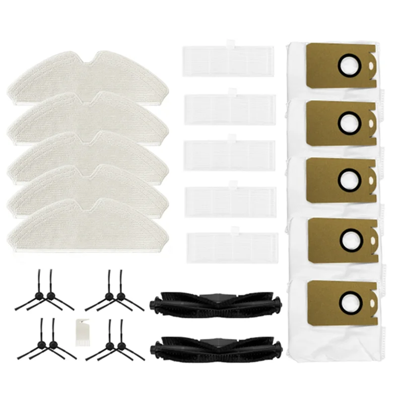 

Запасные части для роботов-пылесосов ELEG-For Proscenic M7 Pro / Kyvol Cybovac S31 / HONITURE Q6 / Uoni V980 Plus: основная щетка, мешок для пыли