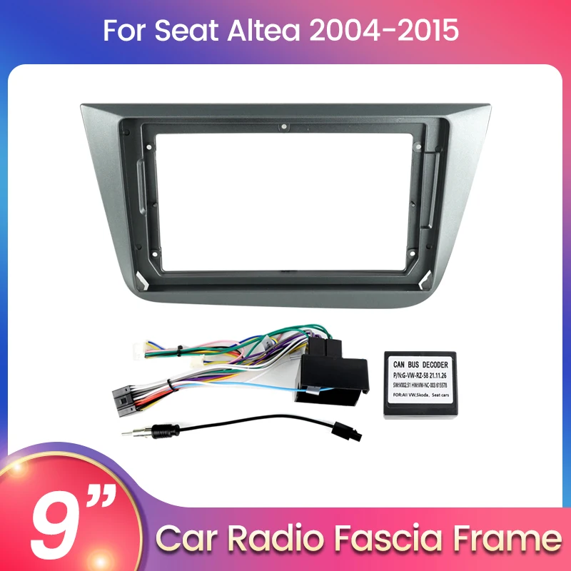 2 Din Car Radio Fascia for Seat Altea 2004 2005 2006 2007 2008 - 2015 Installation Frame Panel DVD Face Plate Trim