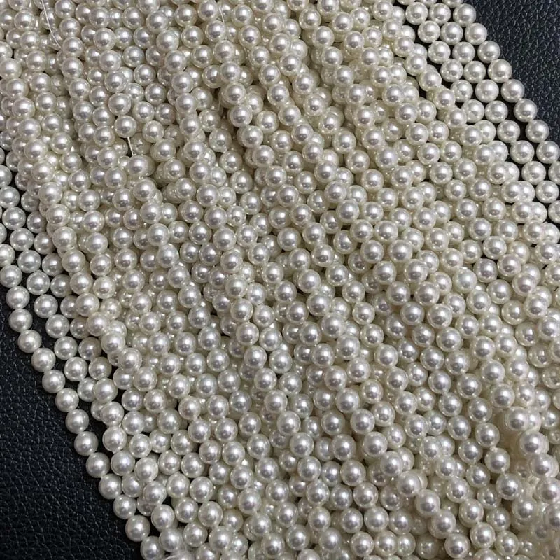 Imagem -04 - Eleispl-loose Beads Strings Perfect Round White Sea Pearl Atacado 12 Strands mm mm Full Hole 235014