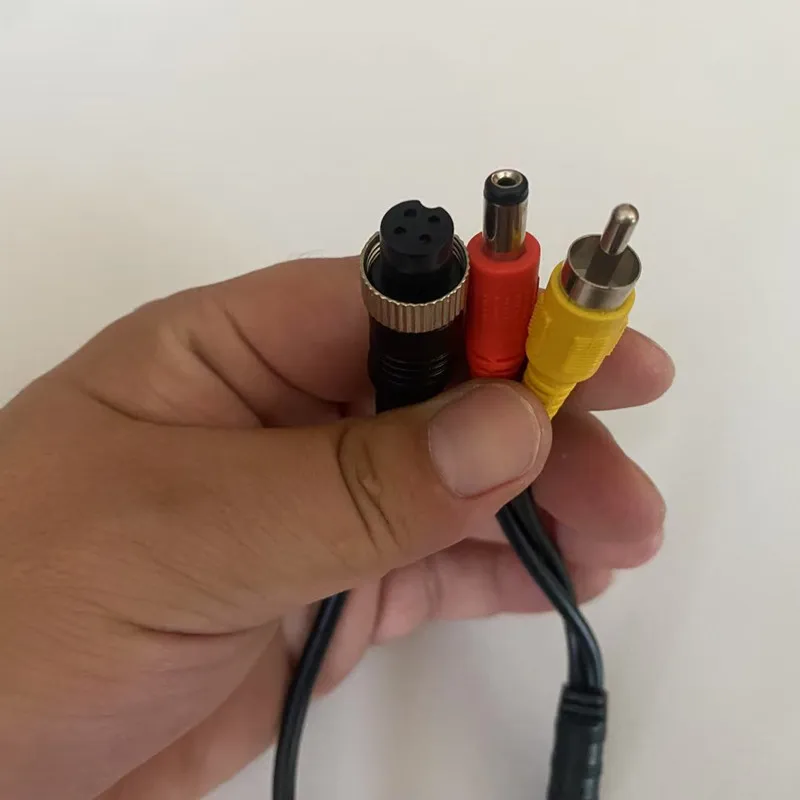 4Pin رأس الطيران ذكر/أنثى إلى RCA تيار مستمر كابل محول القابس محول لشاشة الكاميرا الخلفية للسيارة