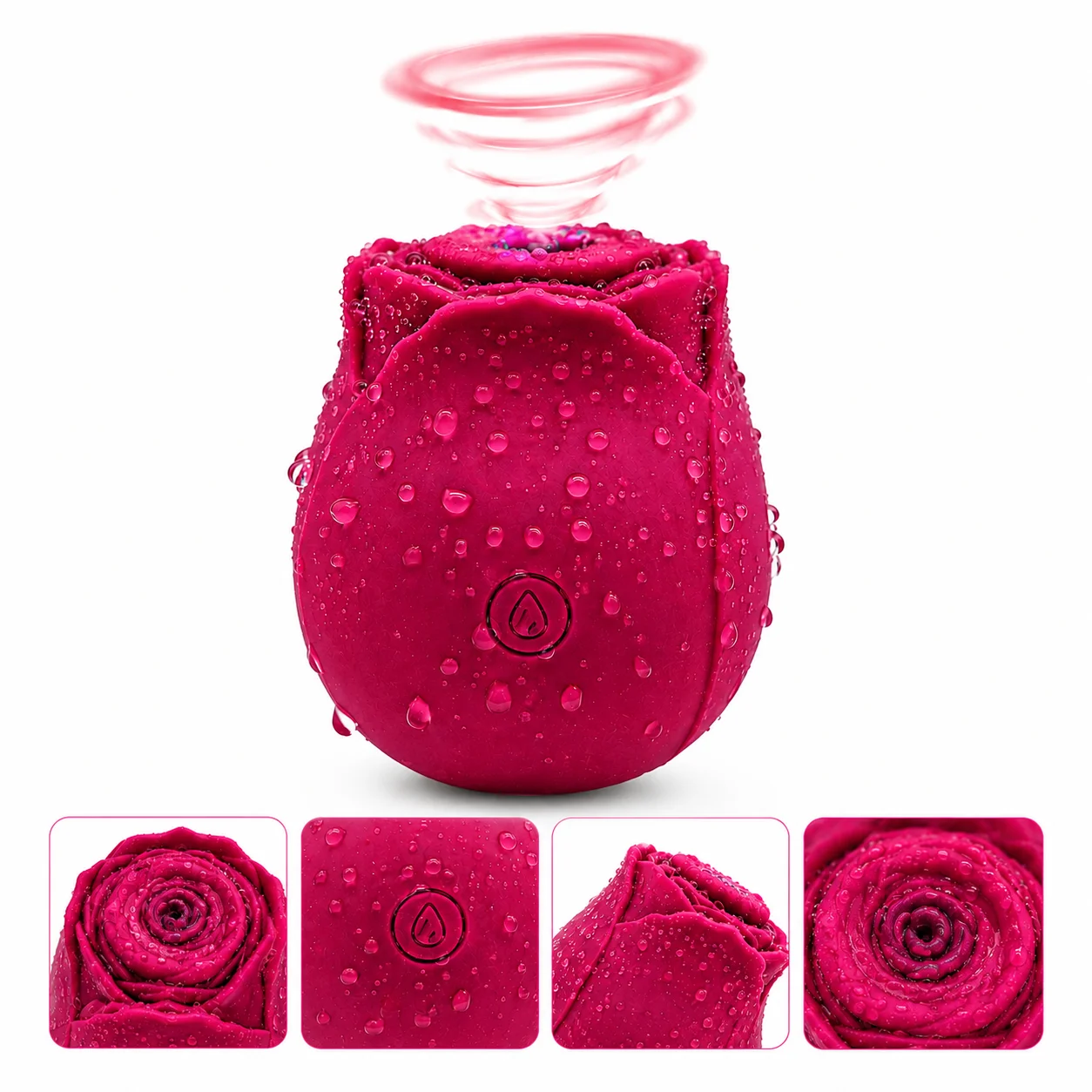 Rose Clitoral Sucker Vibrator for Women, Rechargeable Waterproof Vacuum Oral Nipple Stimulator Adult Personal Massager Toys