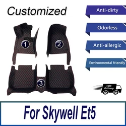 Car Floor Mats For Skywell Et5 2020 2021 2022 2023 Waterproof Carpets Auto Interior Accessorie Replacement Vehicles Automobiles