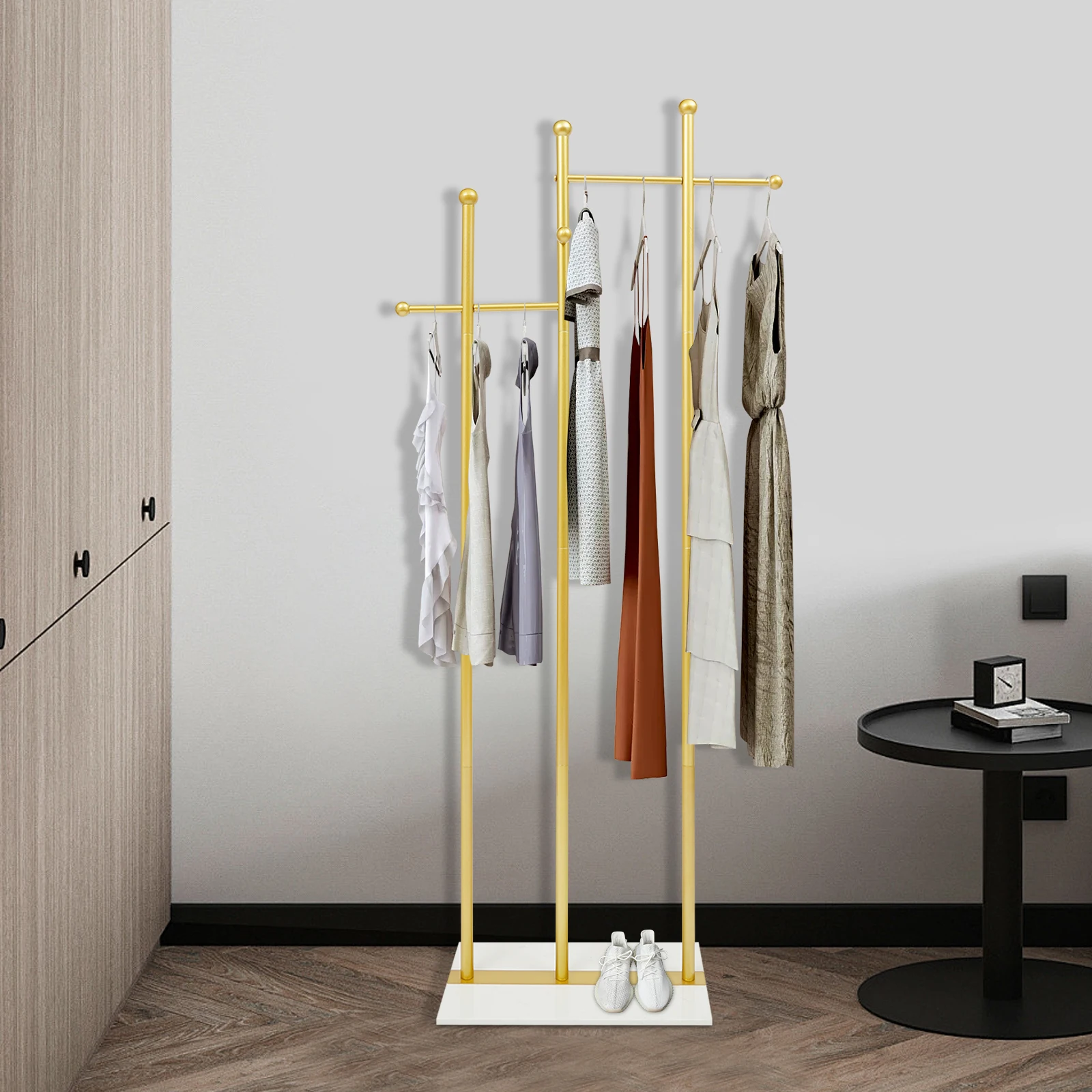 

Garment Rack Free Standing Clothes Rack With Marble Base for Hanging Clothes/Hats/Scarves/Bags