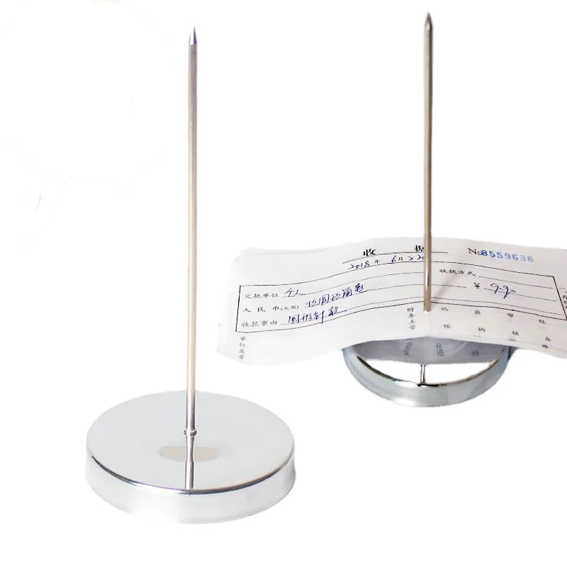 Aço inoxidável Desk Receipt Holder, Straight Rod, Paper Memo Holder, Spike Stick para Bill Receipt, Acessórios de cozinha