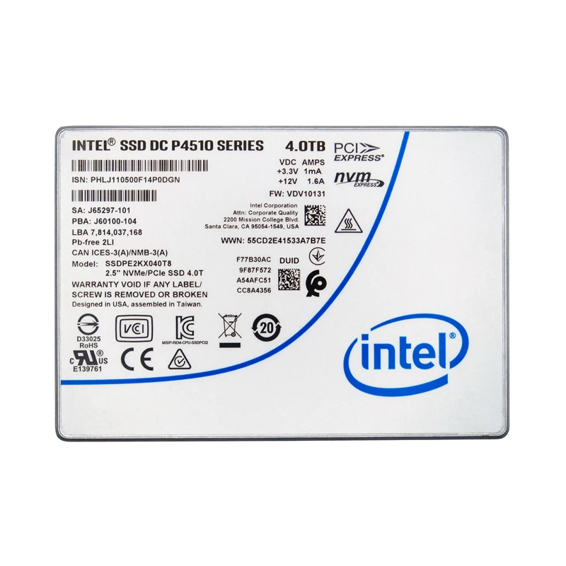 

Для P4510 1T 2T 4T 8T Enterprise U2 твердотельный накопитель P5510 3,84 T