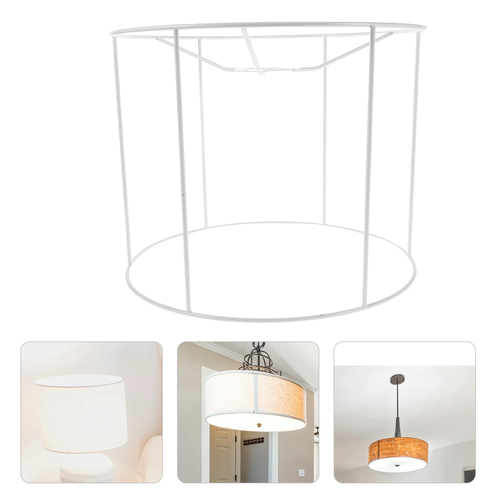 

Iron Round Lampshade Frame 28x28x21.8cm E27 Socket Holder for DIY Table Lamps Pendant Lights Wire Lamp Shade Frame for Lighting