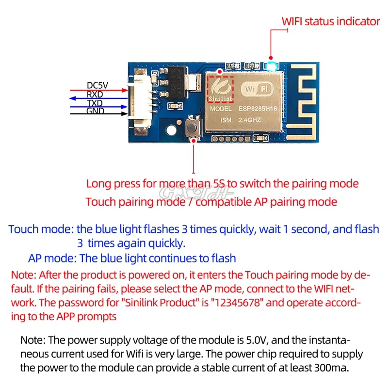 Sinilink XY-WFPOW Wifi Communication Module Smart APP Remote Control Open Source System Power Supply CNC Power WiFi Module