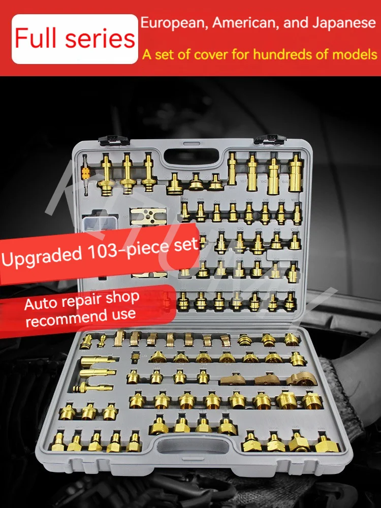 Imagem -05 - Universal Car Air Condition Leak Test Adapter Leak Detection Repair Kit Detector de Vazamento para a Europa América Ásia Apto para Ajuste