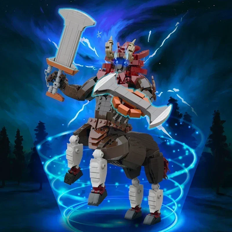 MOC Gioco Caldo Mostro Leone Centauro Lynel Modello Zeldaing Legend Breath Red Beast Brickheadz Building Blocks Kit FAI DA TE Per Bambini Giocattoli Regalo