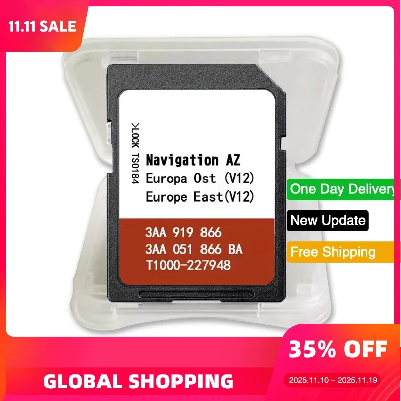 

AZ V12 OST SD Card for RNS315 for VW Skoda Amundsen + Media 2.1 2.2 Eastern Europe V12 with Anti Fog Flim