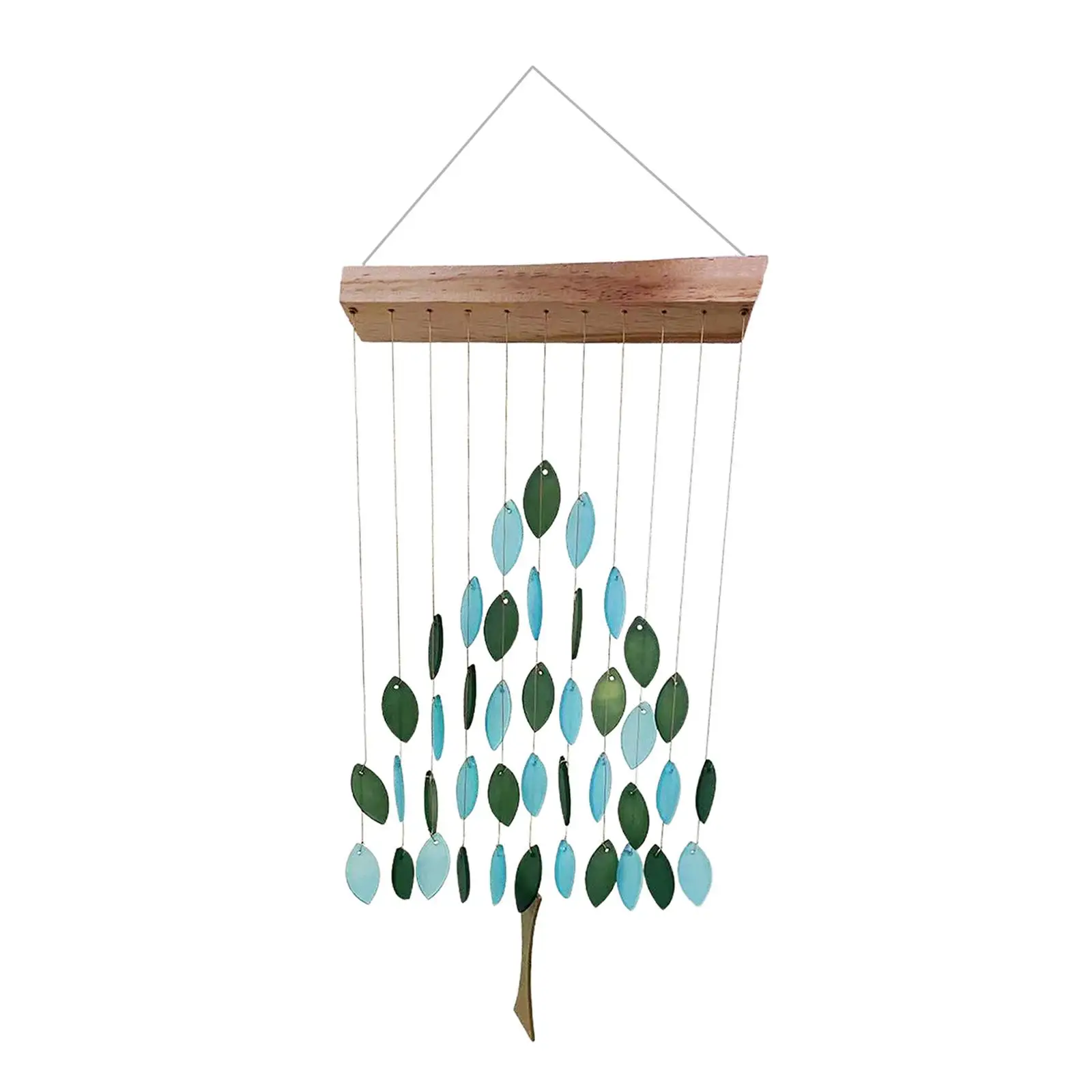 Garden Rainbow Wind Chimes Colorful Maple Gifts Windchime Hanging Outside Balcony Ornament