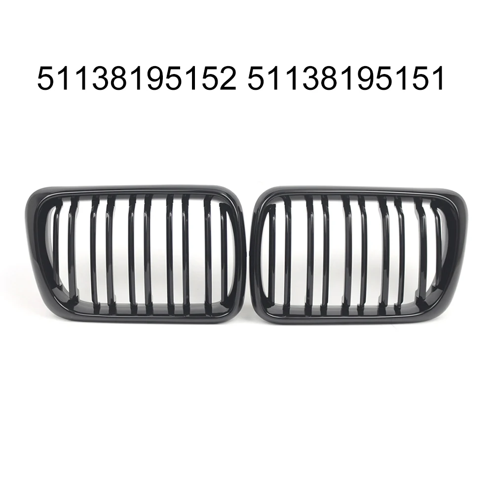 

Передняя решетка бампера, решетка радиатора (ноздри) из АБС-пластика, OEM 51138195152, OEM 51138195151, комплект из 2 частей, набор для установки решетки
