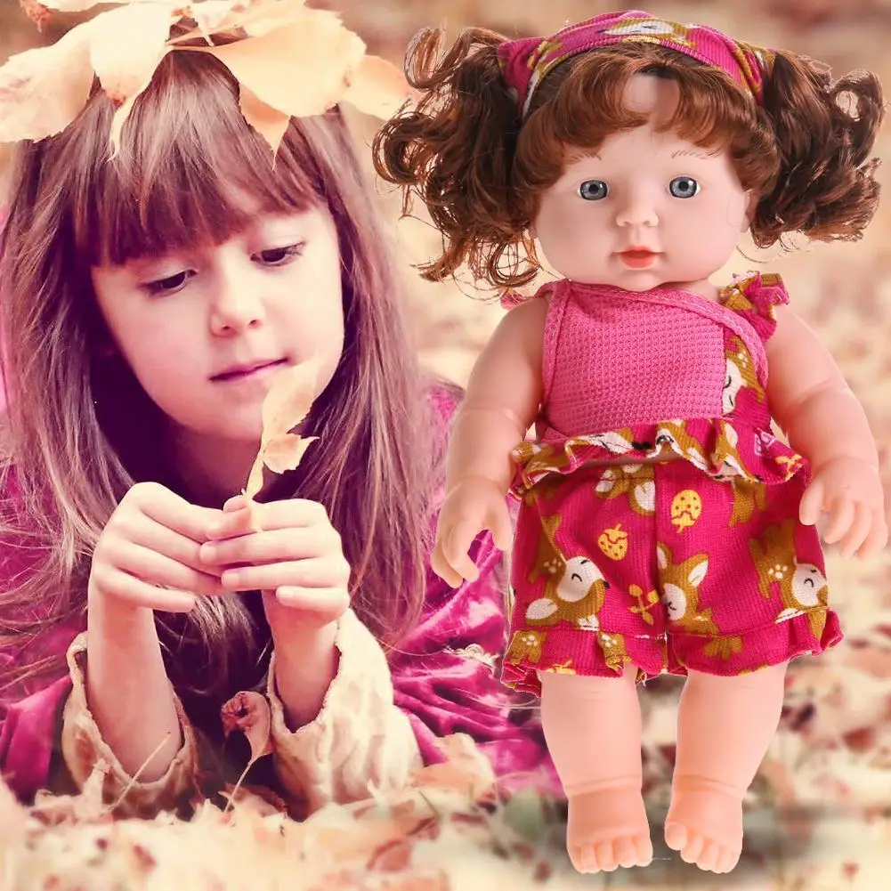 Reborn Doll Toys 30cm Lifelike Newborn Baby Doll Multi-Function Small Baby Dolls with Clothes for Kids Age 3+