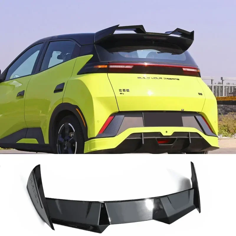 

Car Roof Wing for BYD Dolphin Mini Spoiler Seagull EV 2023 2024 Black Carbon Surface Tail Fin Decoration Accessories