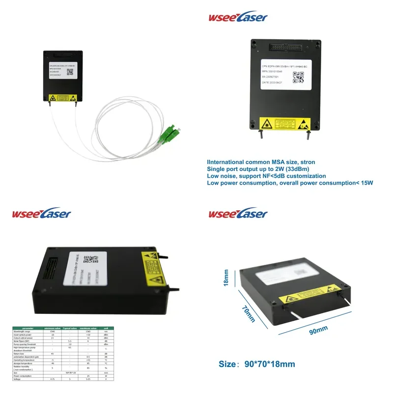 

High-Power Miniaturized EYDFA Fiber Optic Equipment Miniaturized High-Power Optical Equipment
