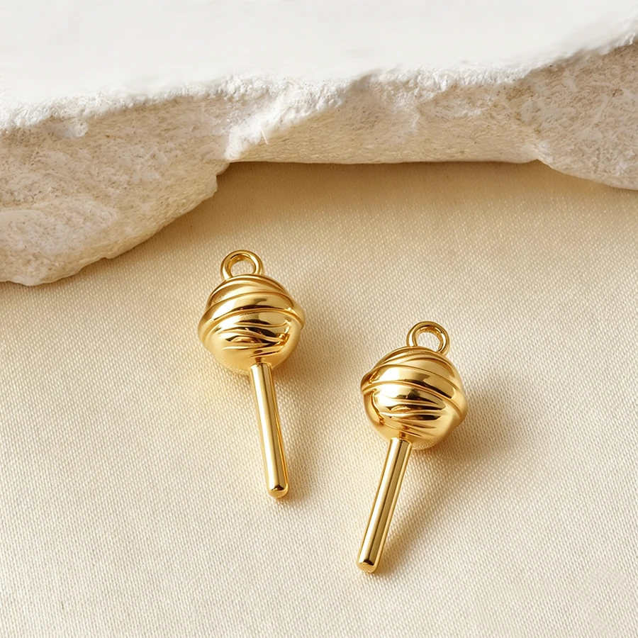 6 Stück Edelstahl-Sportanhänger: Fußball, Volleyball, Hockey, Golf, DIY-Anhänger, Tierzähne, Maitreya, Lollipop, Sortierter Schmuck – Detail 18