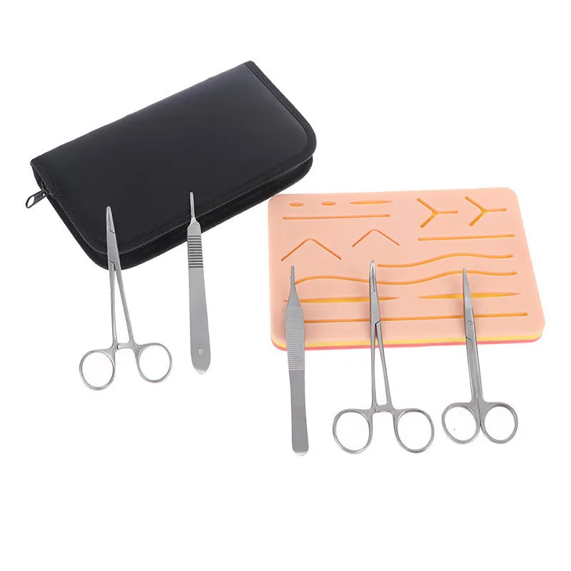15Pcs/Set Medical Students Suture Practice Kit Surgical Training with Skin Suture Practice Pad