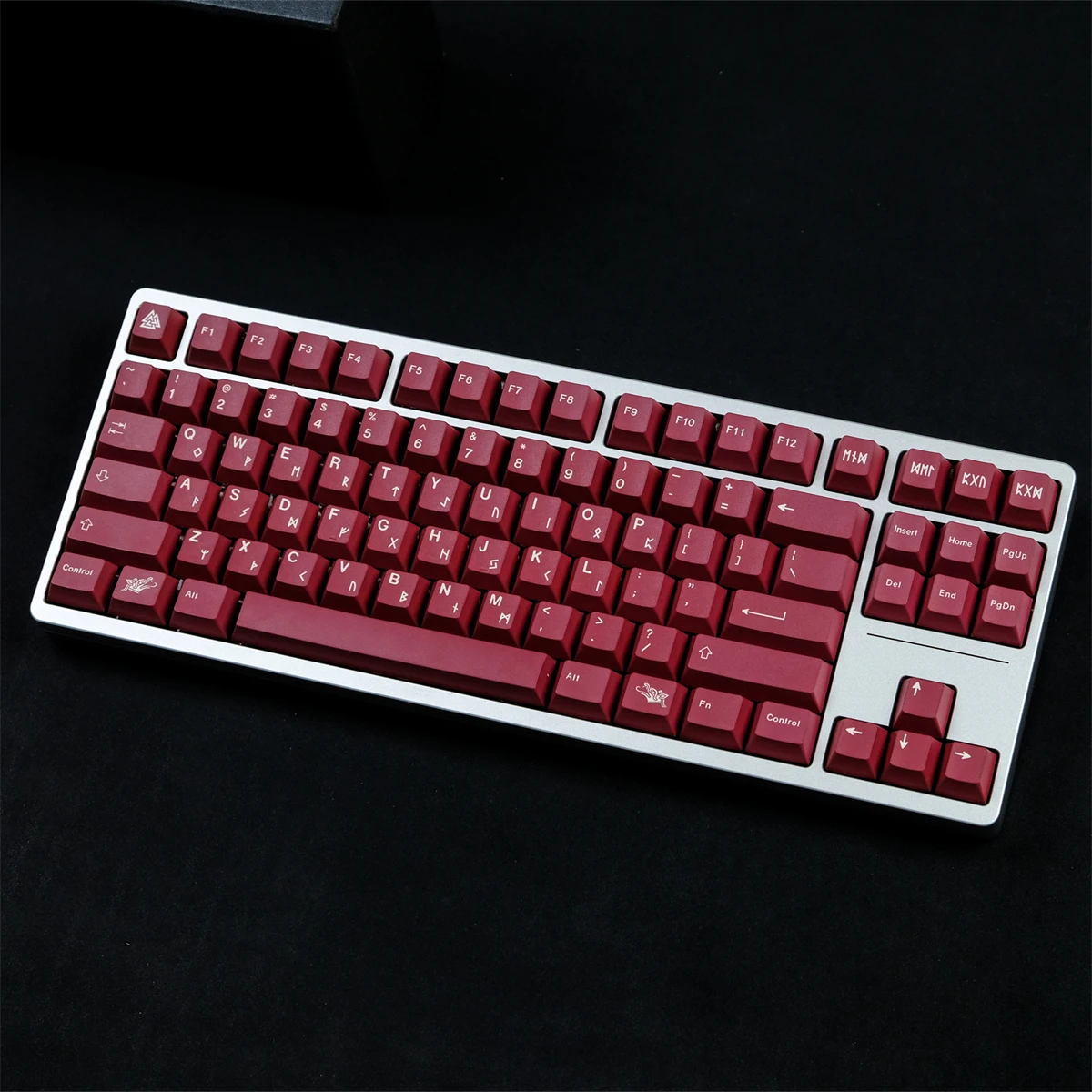 Imagem -04 - Keycap Vermelho Sangue Japonês Teclas de Teclado Mecânicas Pbt Sublimação de Tintura Perfil Cherry Interruptor mx Gk75 129 Chaves Novo