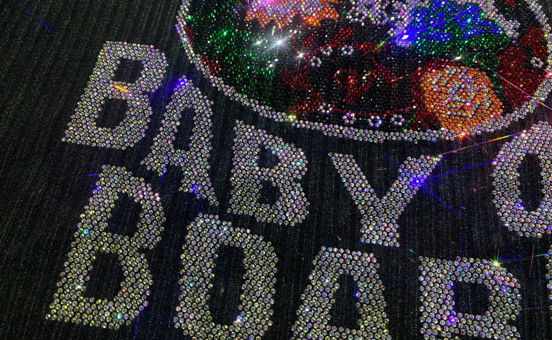 Lantejoulas dos desenhos animados urso malha pulôver camisola topos para mulher casual o pescoço manga longa malhas de grandes dimensões moda coreana