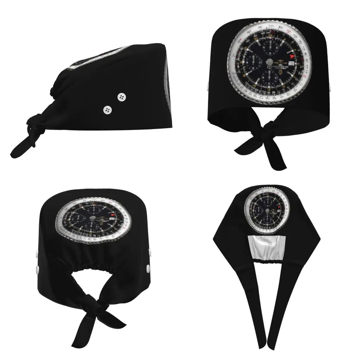 Luxury Watch Face Scrub Hat Doctor Working Surgical Cap Men Women Adjustable Nursing Caps for Dentist
