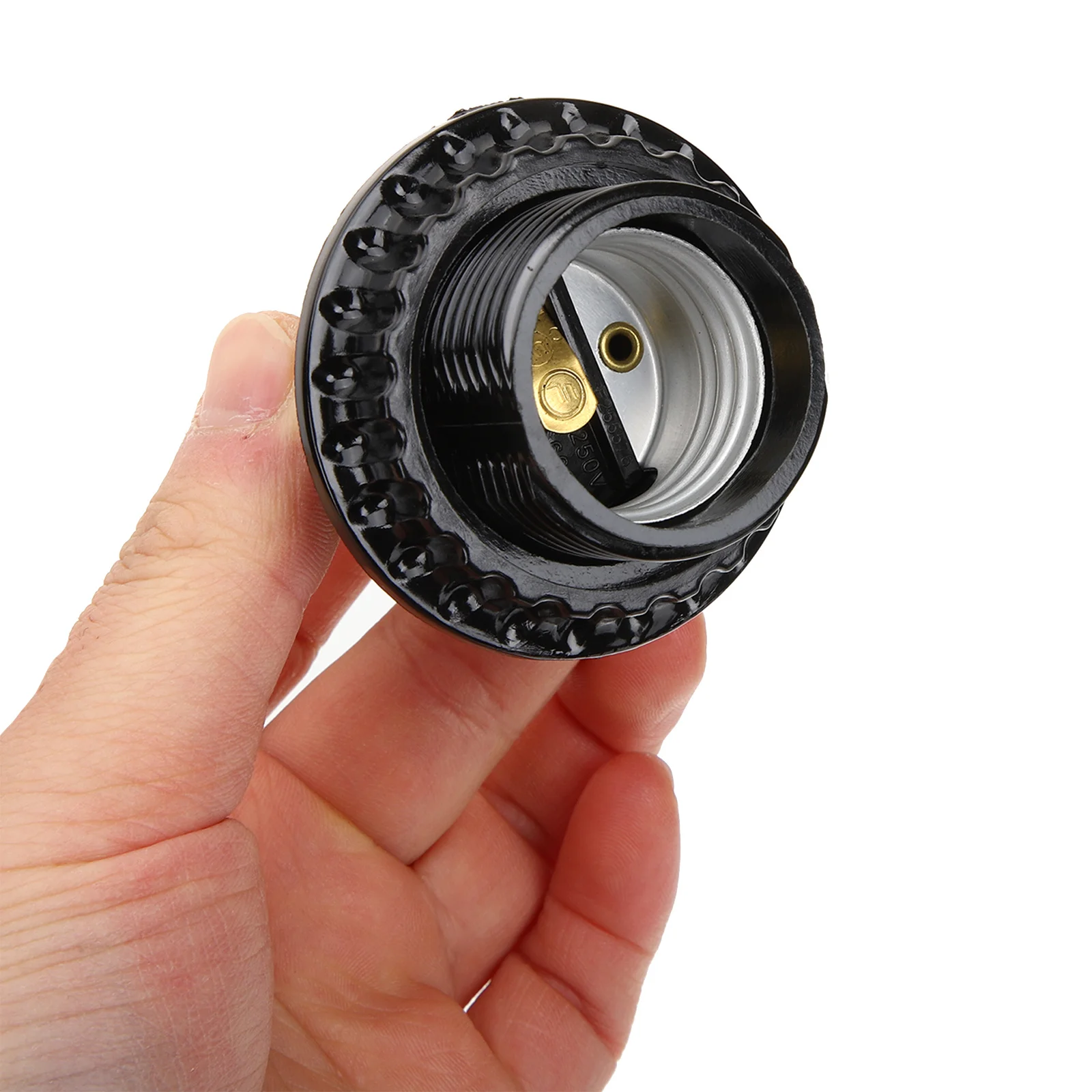 

10pcs E26 Lamp Socket Light Bulb Holder Plastic Base With Stainless Steel Core For Diy Pendant Lights Ceiling Fixtures