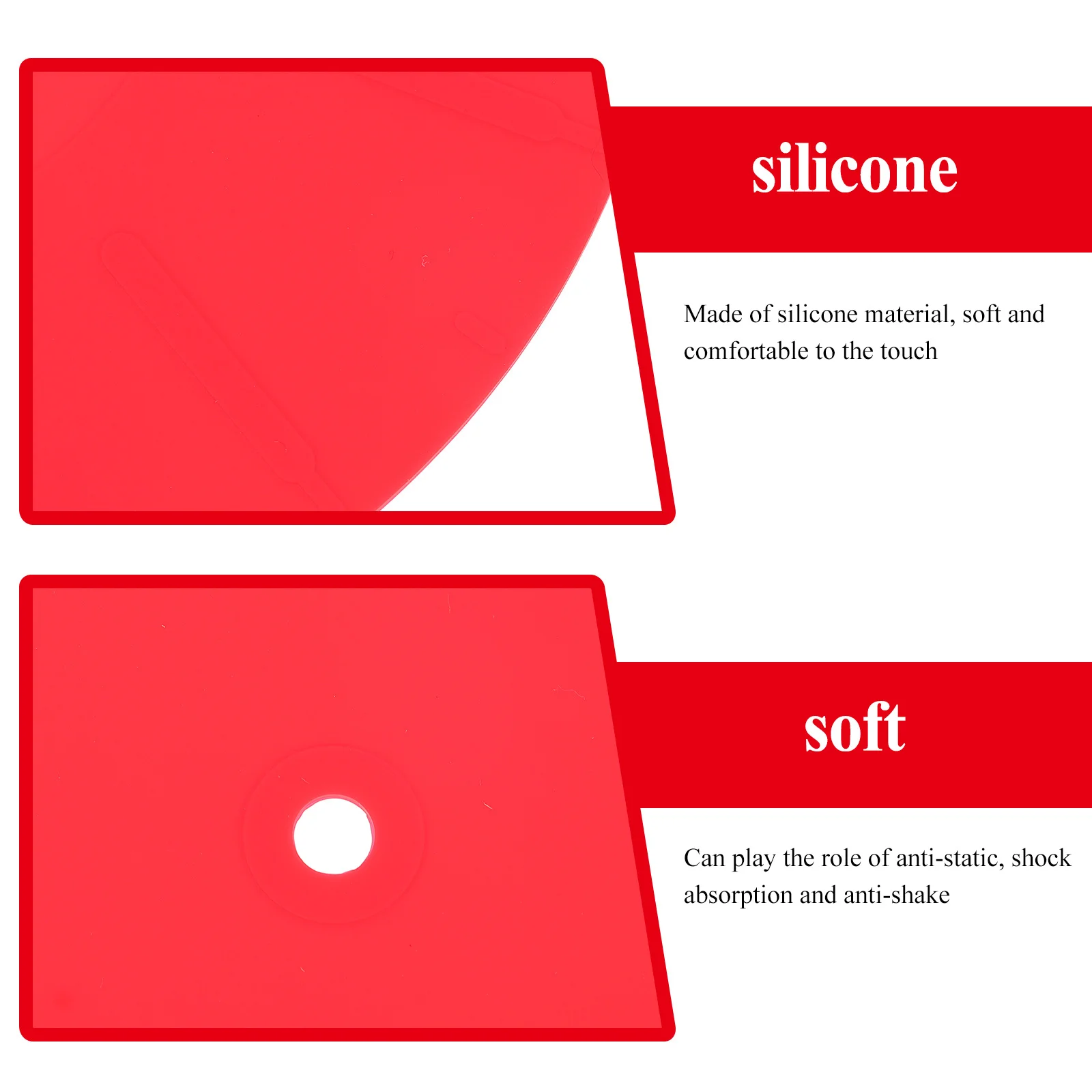 

Disc Protective Mat 170Mm High Quality Silicone Turntable Platter Pad Anti-Static Vinyl Record Mat Audio Player Stability Pad