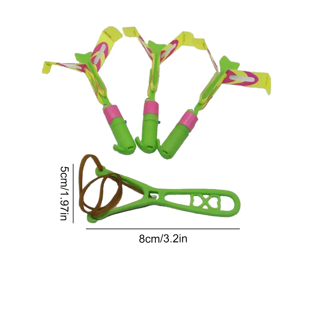 30-10 قطعة ألعاب طائرة LED السهم هليكوبتر + 10 قطعة قاذفات توهج في الظلام صاروخ هليكوبتر لعب مضيئة مقلاع لعب للأطفال