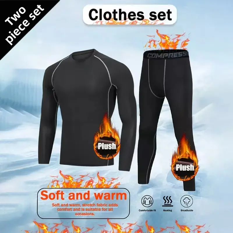 

Самый продаваемый теплый костюм 2025 года, теплый толстый флис, подходит для осенних и зимних видов спорта.