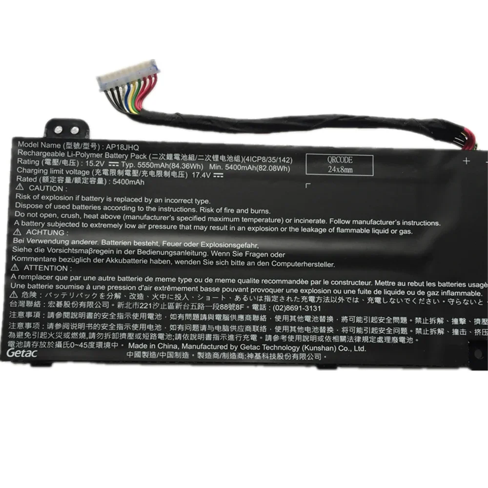 Imagem -02 - Bateria do Portátil para Acer Predator Triton 500 Novo 15.2v 15.2 wh 15.6 wh Pt51551-550j 745q 74d3 70pv 727u Ap18jhq