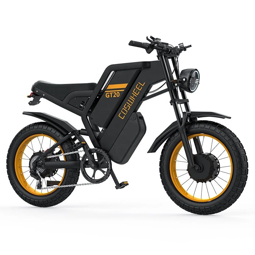 Electric bike GT20PRO peak 4000W motor 48V40AH dual battery off-road electric bicycle 20*4.0 tires all-terrain rideable e-bike image 4