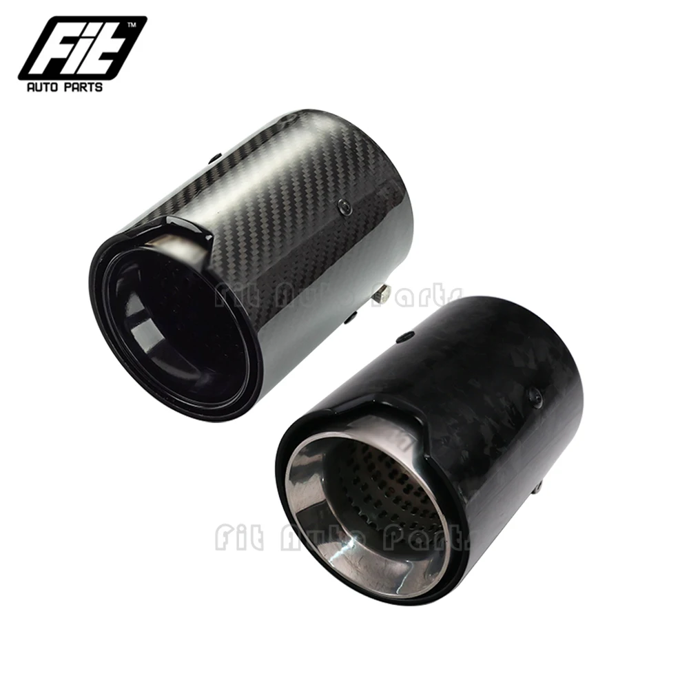 

1pcs Exhaust Pipe for B W F90 M5 Carbon fiber Muffler Tip 63mm 67mm inlet muffler Tailpipe Car Accessories