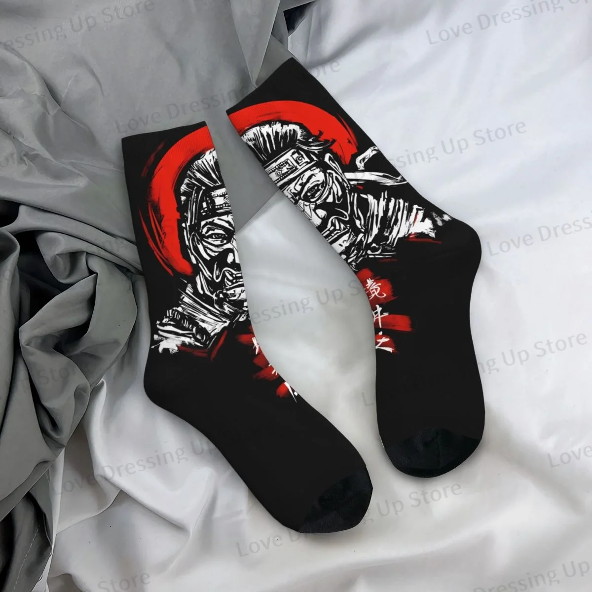 Ghost Of Tsushima Samurai Men Women Socks Windproof Novelty Spring Summer Autumn Winter Stockings Gift