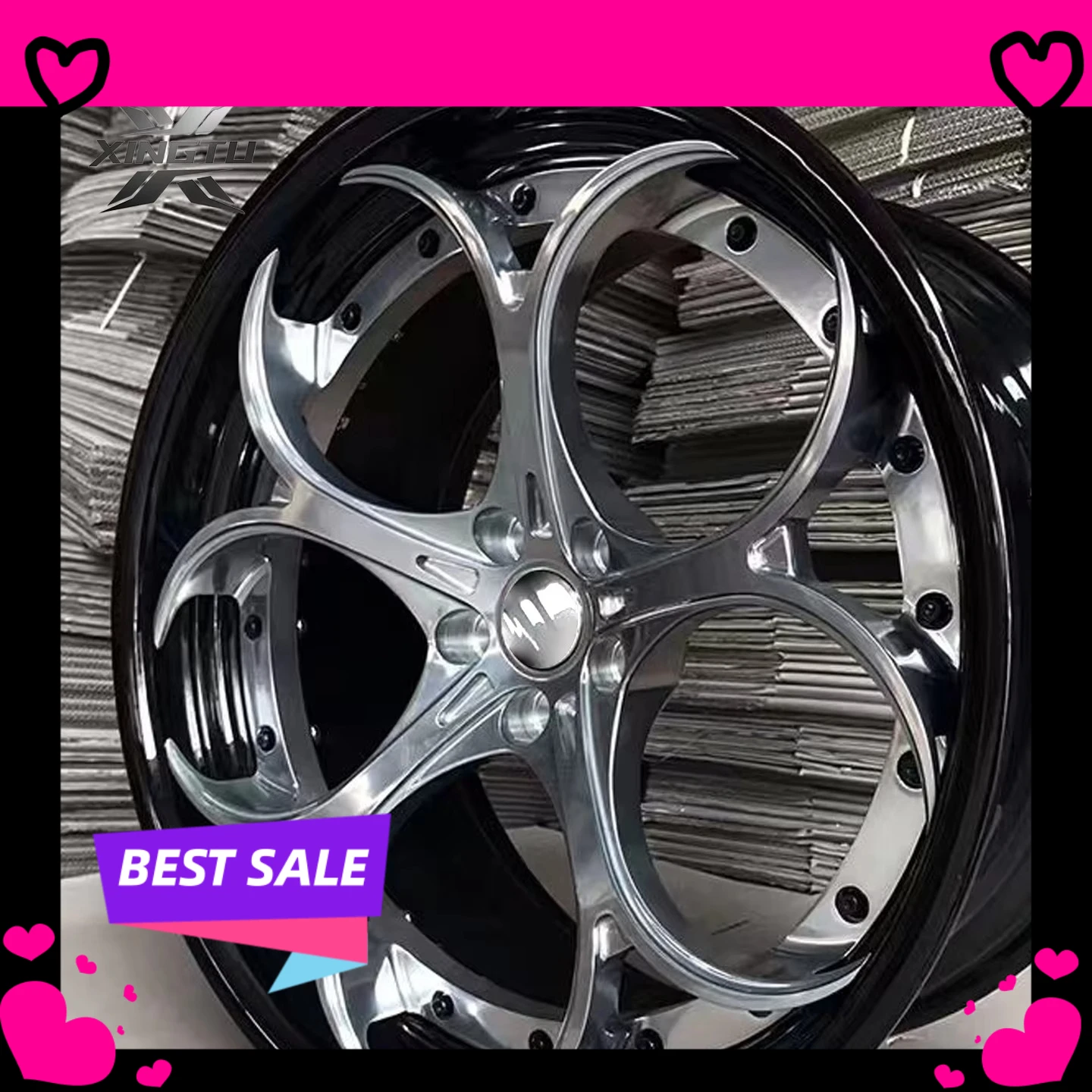 

Hot-selling Custom 2-piece Forged Wheels 20 21 22 23 24 Inch New Design Black Gold Aluminium Alloy Forged Rims for Alfa Romeo