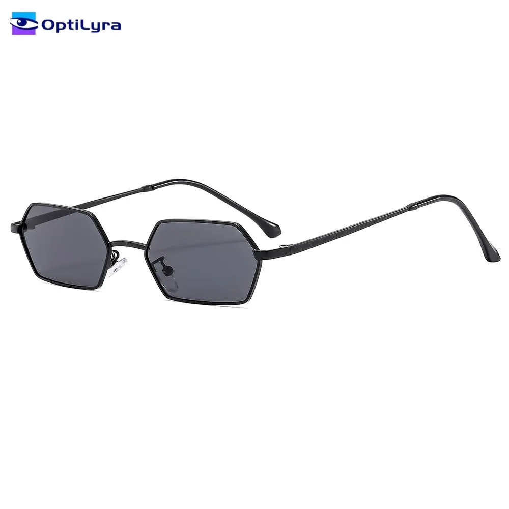 

OptiLyra Brand Metal Frame Polygon Sunglasses Women's Fashion Casual Glasses Sunshade With UV400 Protection