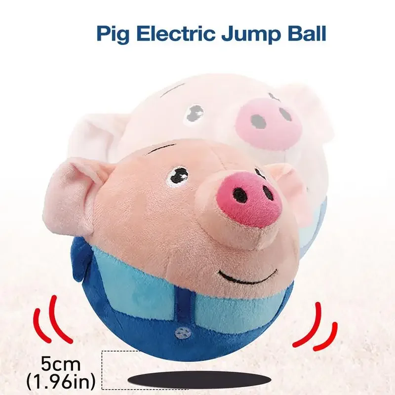 

Jumping Electric Plush Stuffed cute pigs music baby children sleep soothing toys Creative dancing jump pet For newborn gift toy