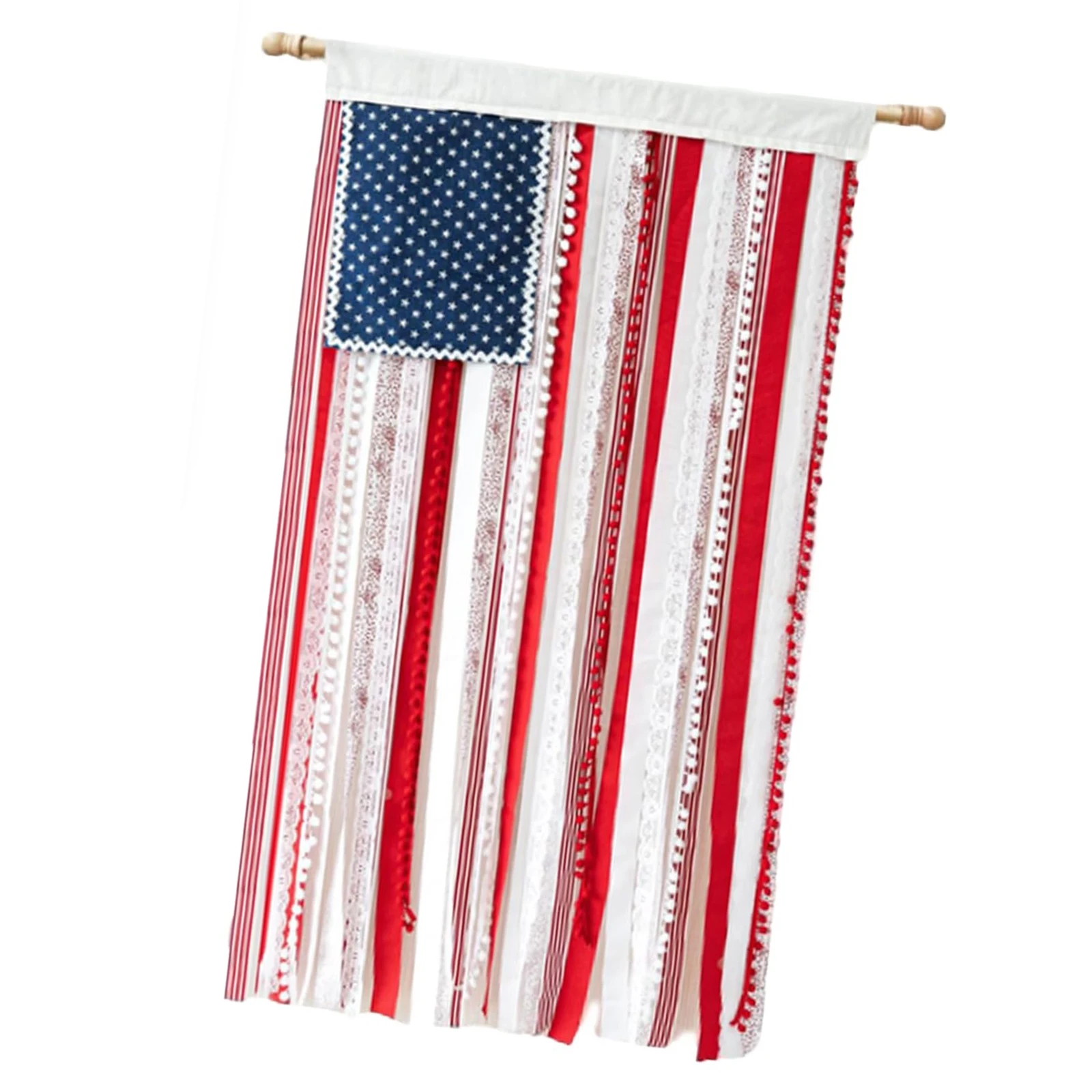 50x26 Inch Fourth of July Independence Day Banners Multi-Use with Tassel and Suspension Rope for Home Party Supplies