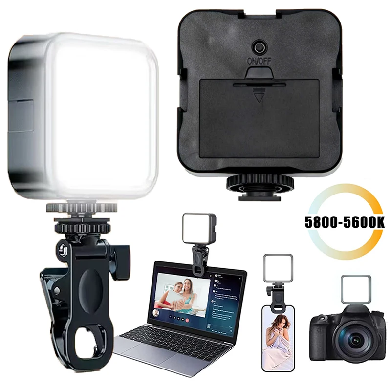 

USB перезаряжаемый светодиодный светильник для видеосъемки 6500K, мини-светильник для камеры, заполняющая лампа, портативное освещение для фотосъемки для Vlog, прямая трансляция DSLR