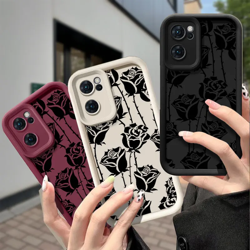 Чехол для телефона Rose для OPPO A3Pro A5 A5X A17 A38 A58 A60 A76 A78 F29 Reno 7 Z 8 T 10 11 11 12 13 14 F PRO Soft Cover Чехол для телефона Rose для OPPO A3Pro A5 A5X A17 A38 A58 A60 A76 A78 F29 Reno 7 Z 8 T 10 11 11 12 13 14 F PRO Soft Cover