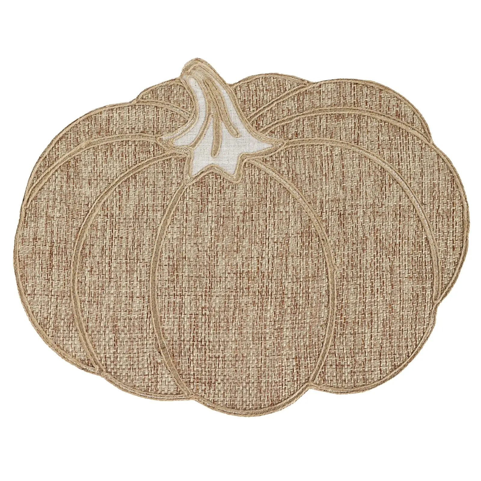 

Fall Placemats Pumpkin Placemats for Thanksgiving Halloween Natural Color, Polyester Harvest Placemats for Fall Autumn Decor